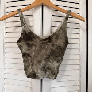 lululemon athletica green tie dye Crop Top